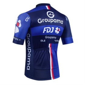 Wielershirt 2025 Groupama FDJ Zwart Blauw